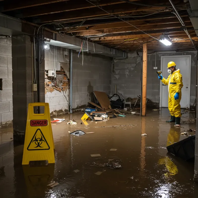 Flooded Basement Electrical Hazard in Waggaman, LA Property